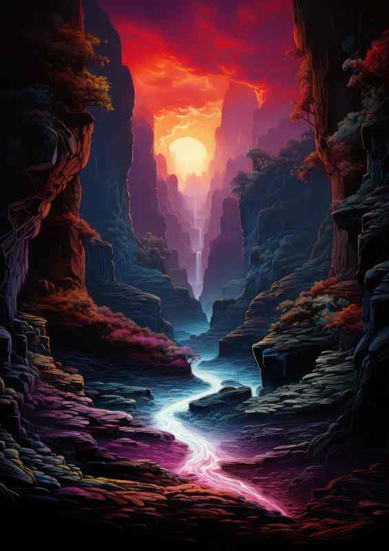 Artistic Rainbow Falls in Ecstasy