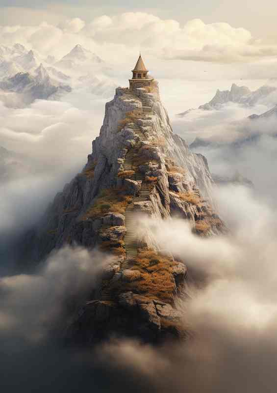 Castle On a Mountain A Misty View