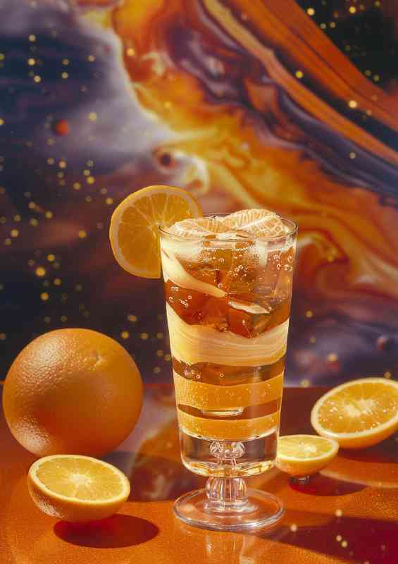 Universe scotch is a cocktail with oranges and salt | Metal Poster