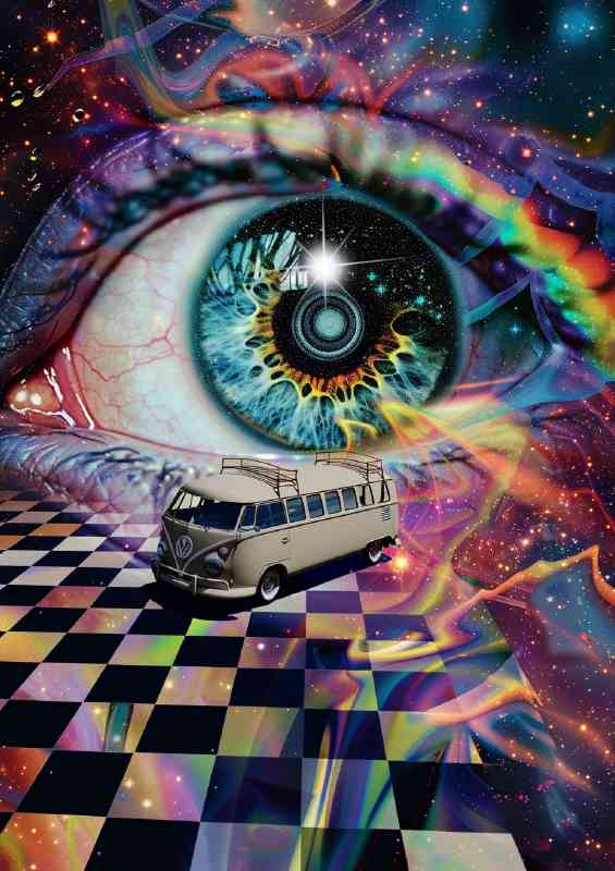 A giant eye abstract style