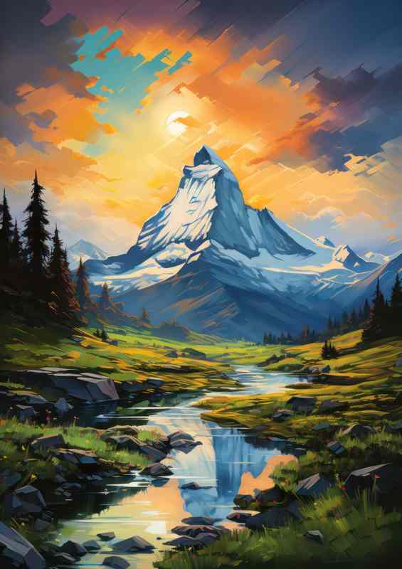 Matterhorn Mountain In Switerland An artists Dream