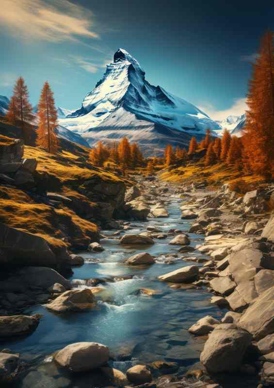 Matterhorn in Background in Early Evening