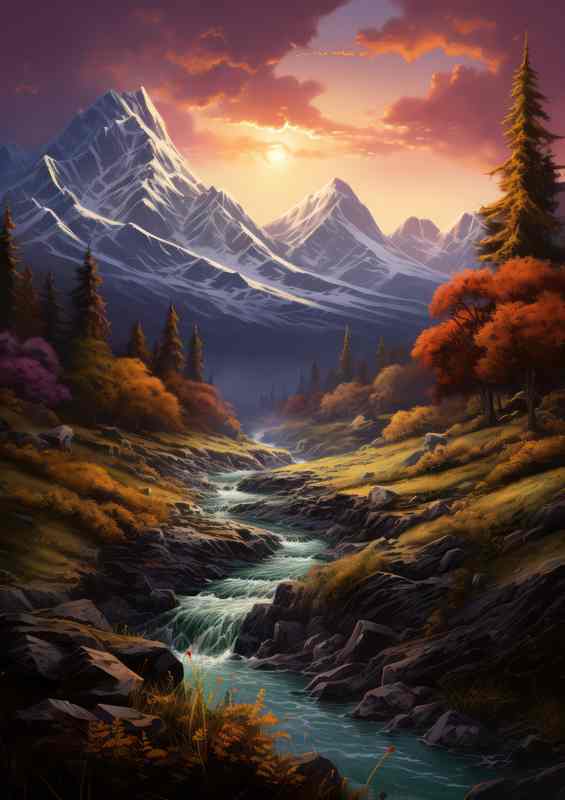 Mountain Scenery with Tranquil Creek
