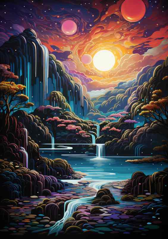 Mystical Nights Waterfalls And Dreams