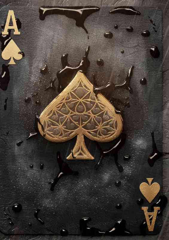 The ace of spaces splashed
