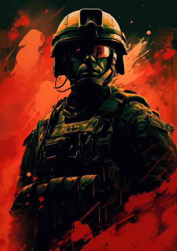 Soilder ready for gaming battle