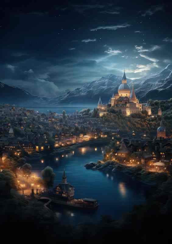 Overlooking Zurich Cityscape Art