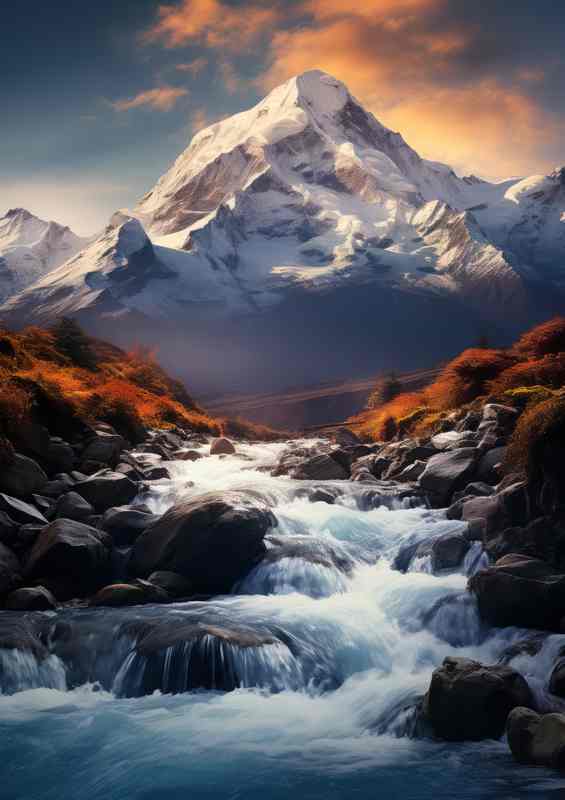 Snowy Peaks of Snow Capped Mountain in Chile