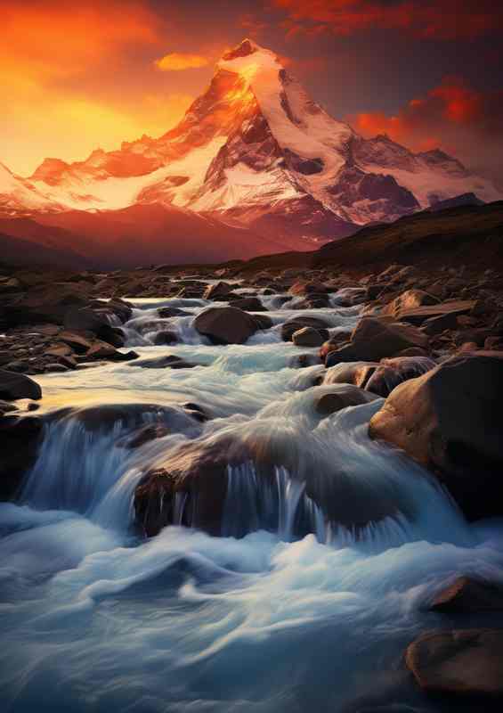 Sun Drenched Chile Peaks Whispering Water