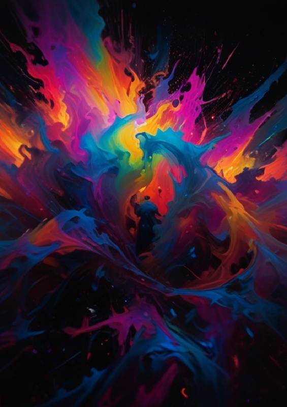 Chaos array of shooting colours