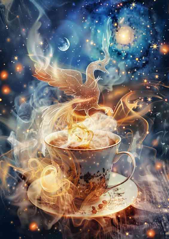 Cup of Coffee with swirling smkoe