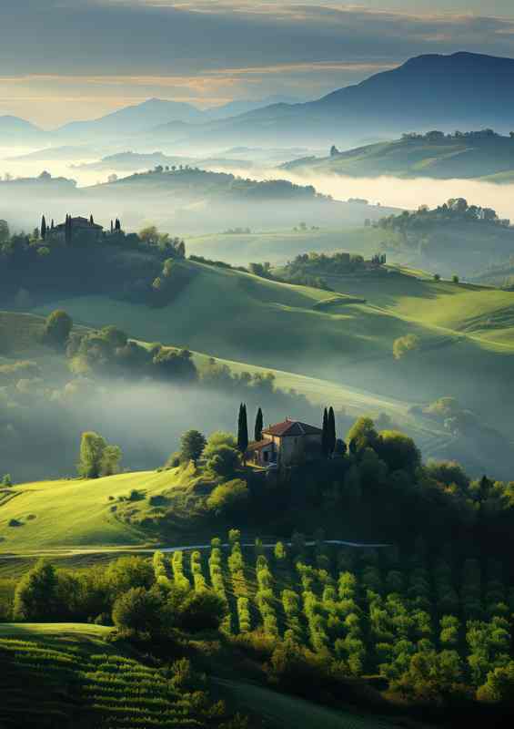 Tuscany trees and Mountain Mist
