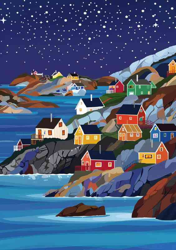 Little villave on the coastal line