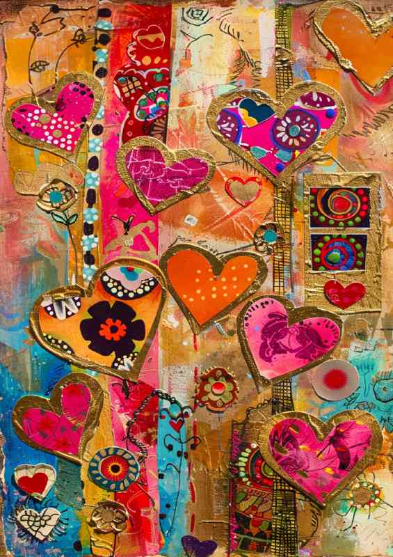 Mixed love and love hearts