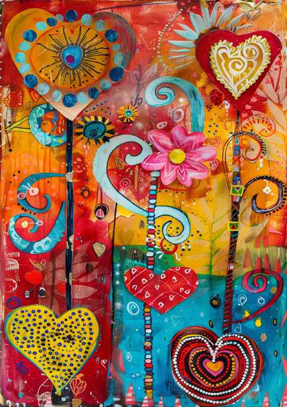 Mixture of love and flowers