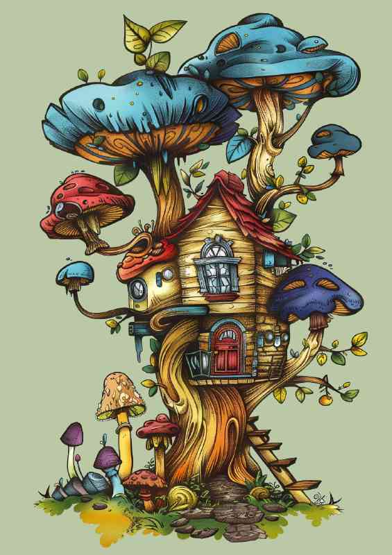 Mushroom forest house