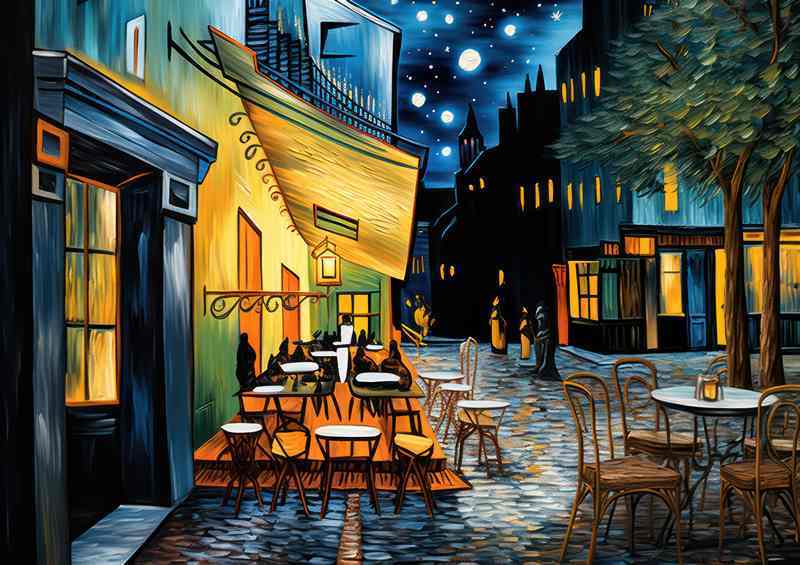 Enchanting Nightfall Surrounds the Midnight Cafe