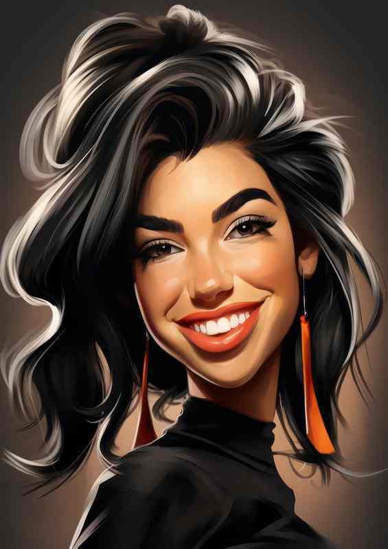Caricature of Dua lipa