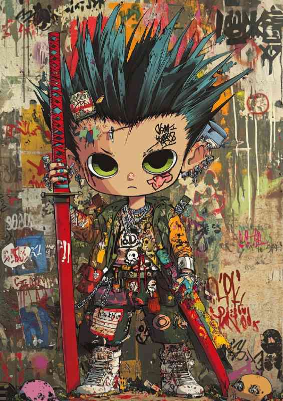 Samurai manga boy