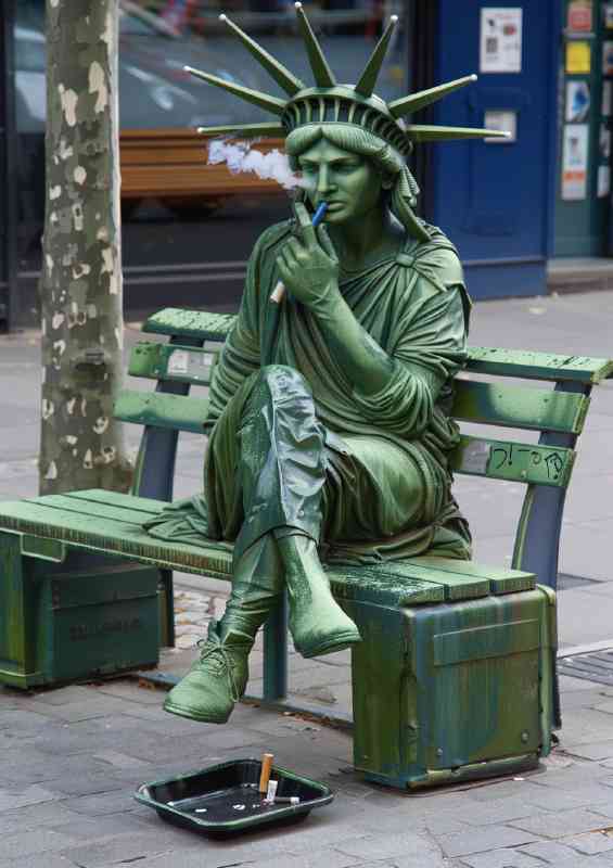 Statue of liberty taking a quick break
