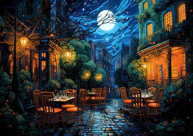 Midnight Melodies Harmonize in the Vibrant Cafe