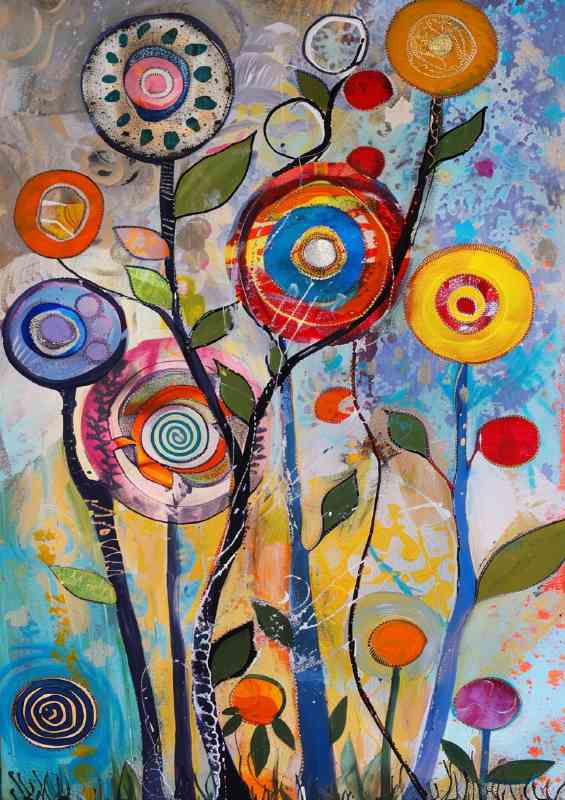 The circle and swirly trees