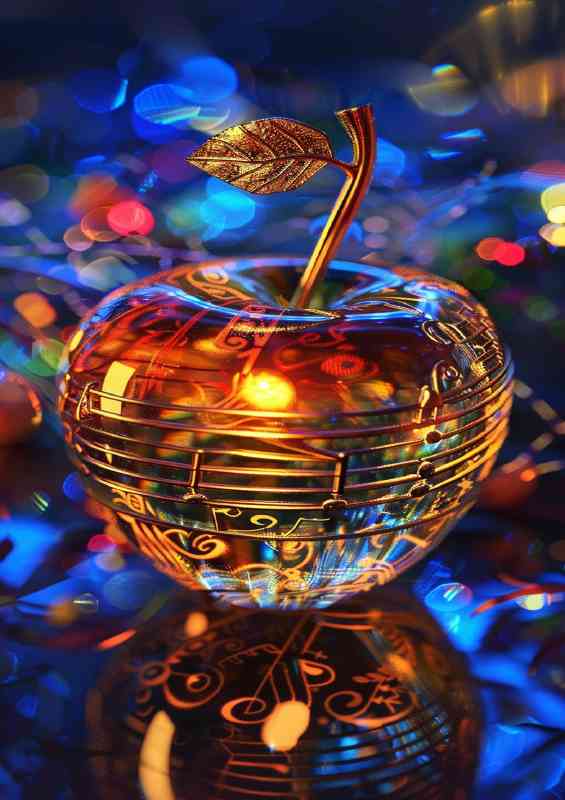The golden apple with musical notes