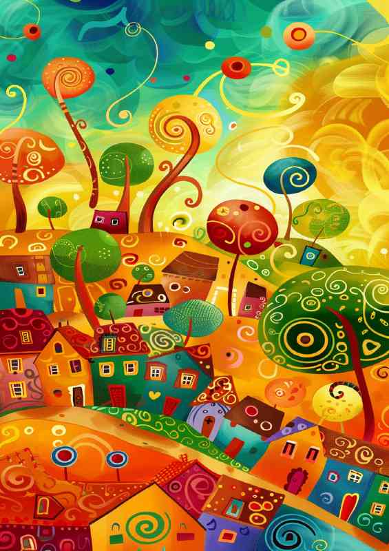 The swirly tree village