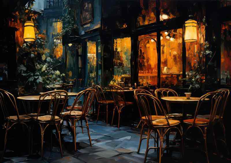 Nocturnal Conversations Unfold in Midnight Cafe