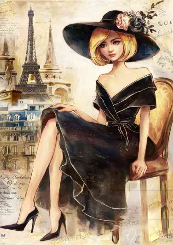 Art deco lady in paris