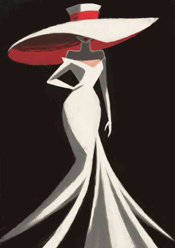 Deptction of a lady in a flowing dress