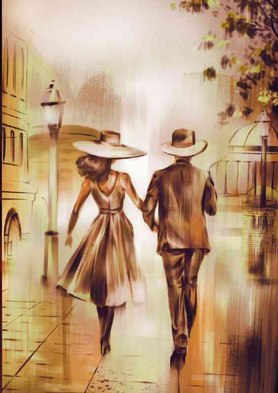 Romantic couple dressed to impress