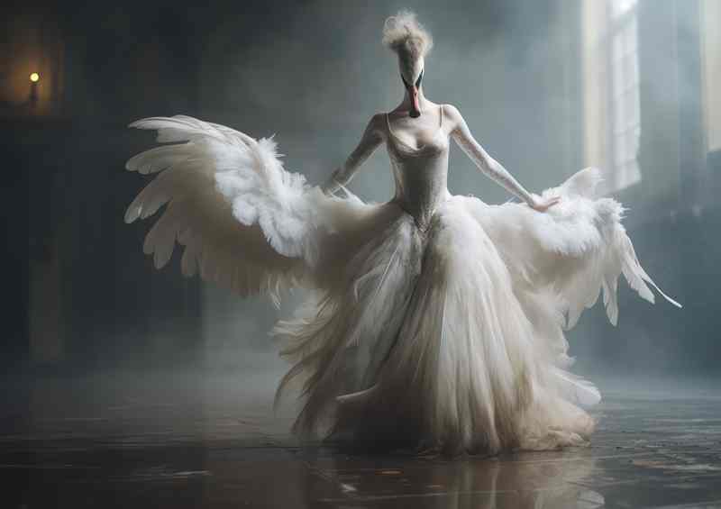 The swan dancer in white