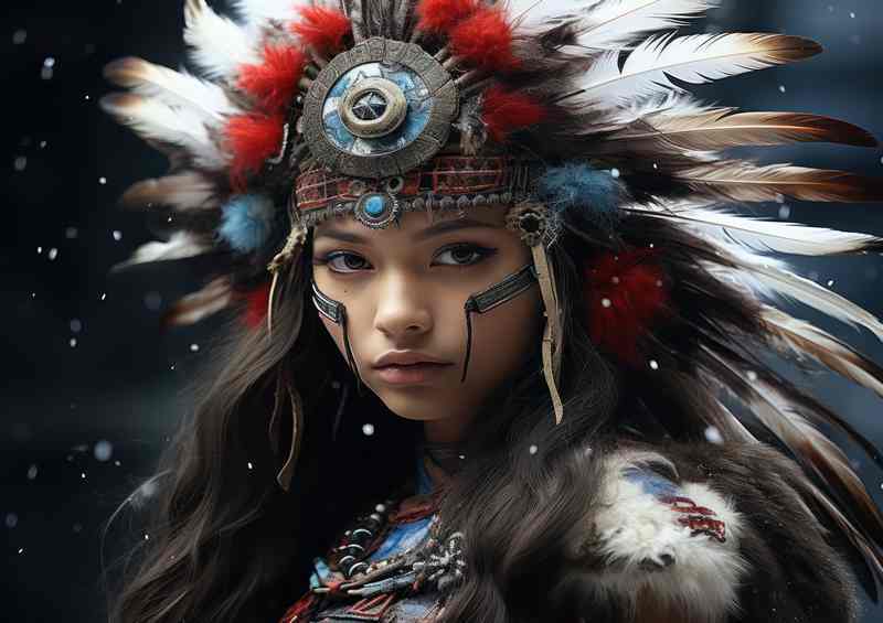 Native Indian Upholding Age-Old Metal Poster | Traditions Treasured