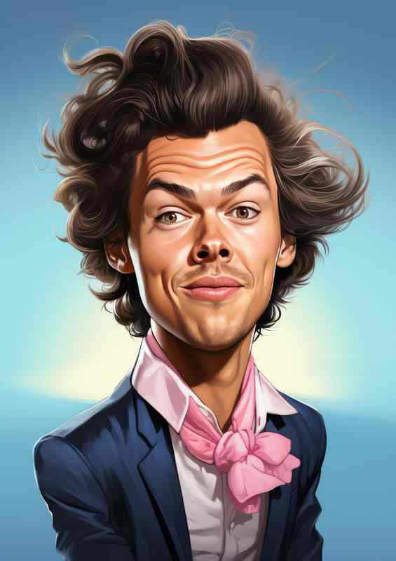 Caricature of Harry styles