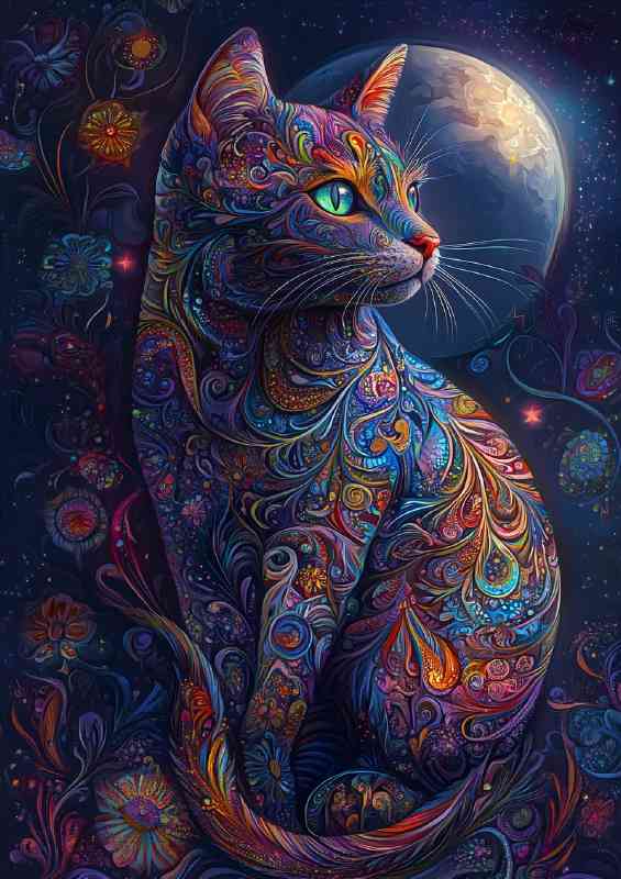 Beautiful cat intricate details