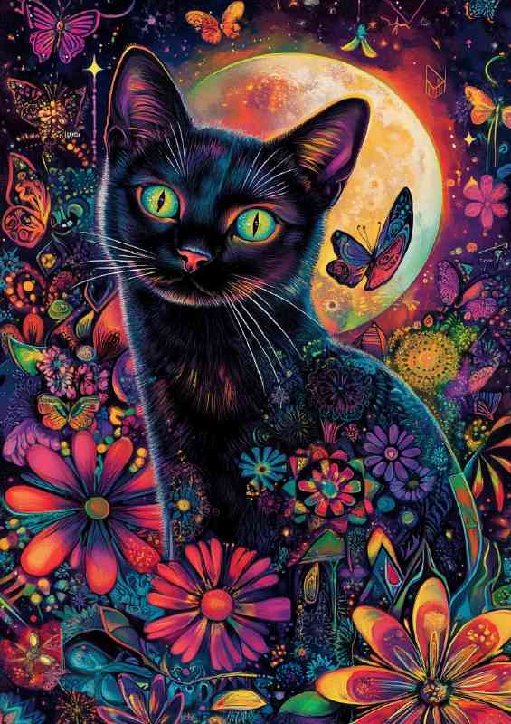 Bright eyes black cat flowers