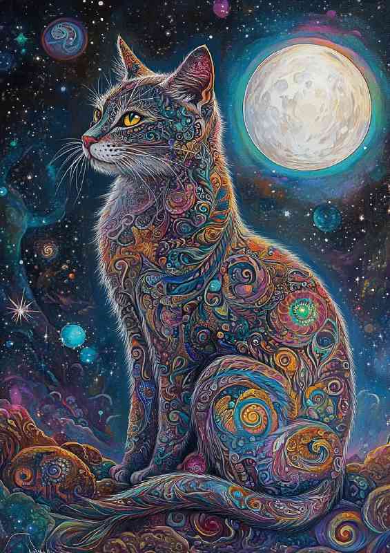 Full body cat with intricate details