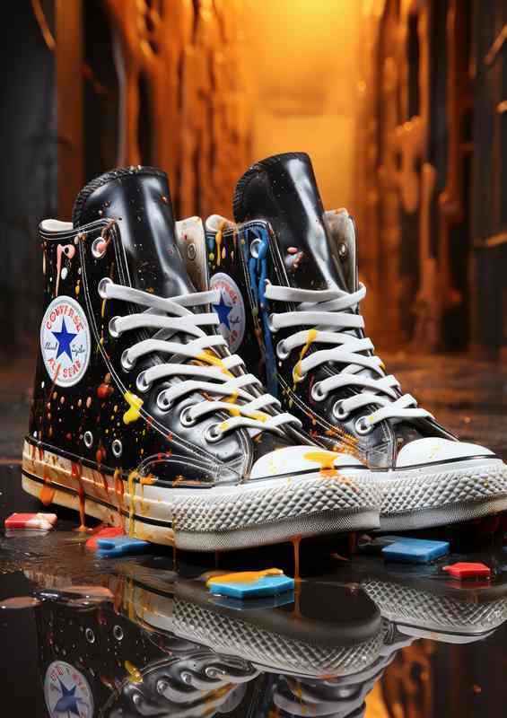 Color Infused Sneaker Art Walks Creatively