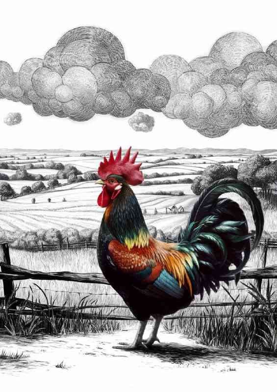 Stand out the colourful rooster