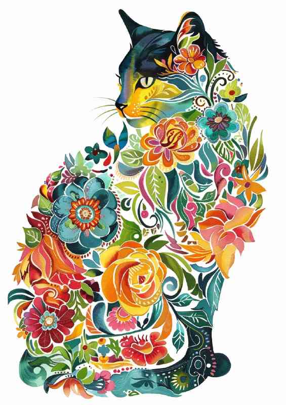 Tattoo design cat