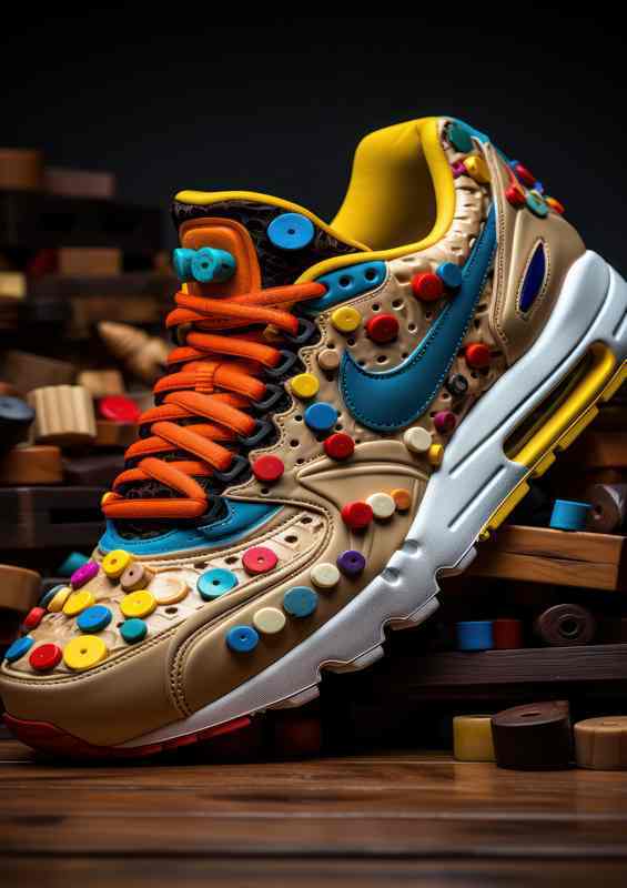 Colorful Kaleidoscope Footwear Dancing Artistic Tunes