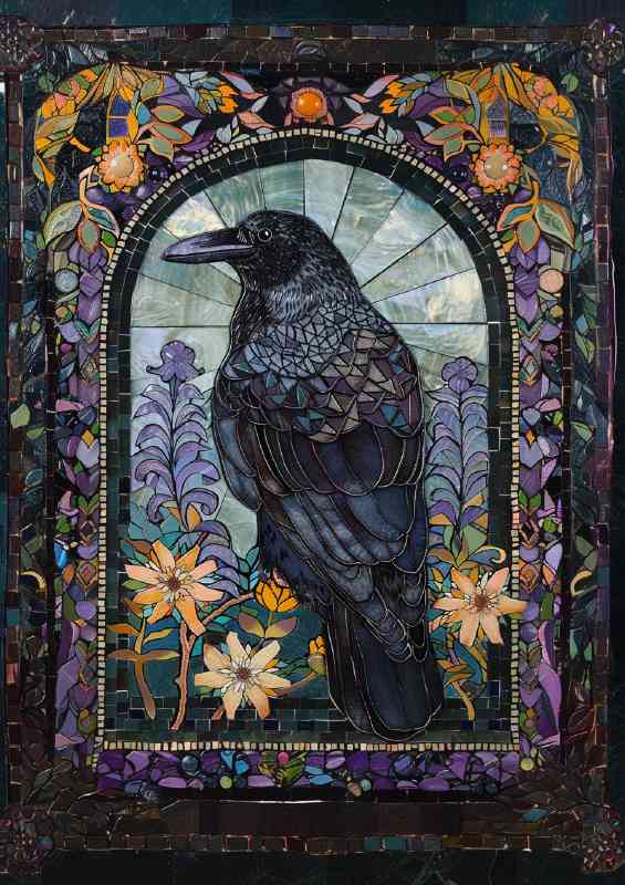 Black raven full body arched window