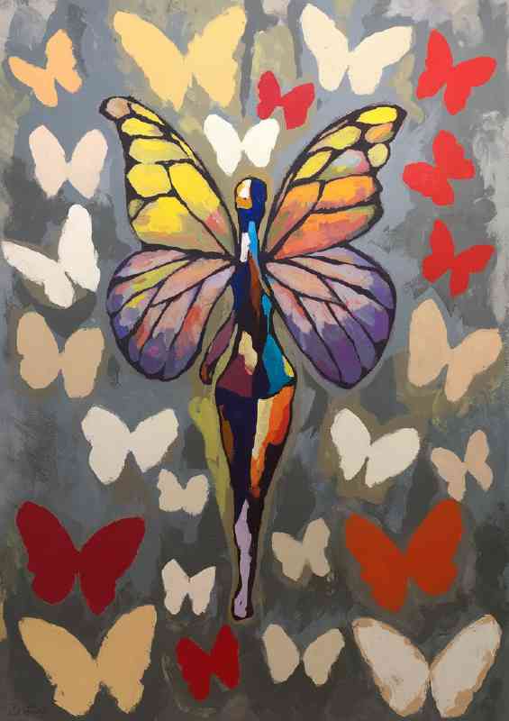 Abstract figure in a butterfly form