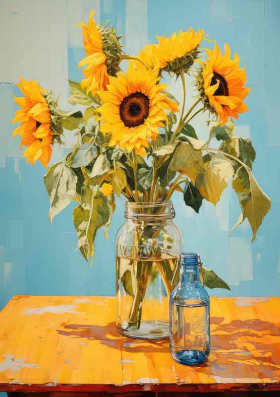 Golden Petals Reaching for Morning Sunlight