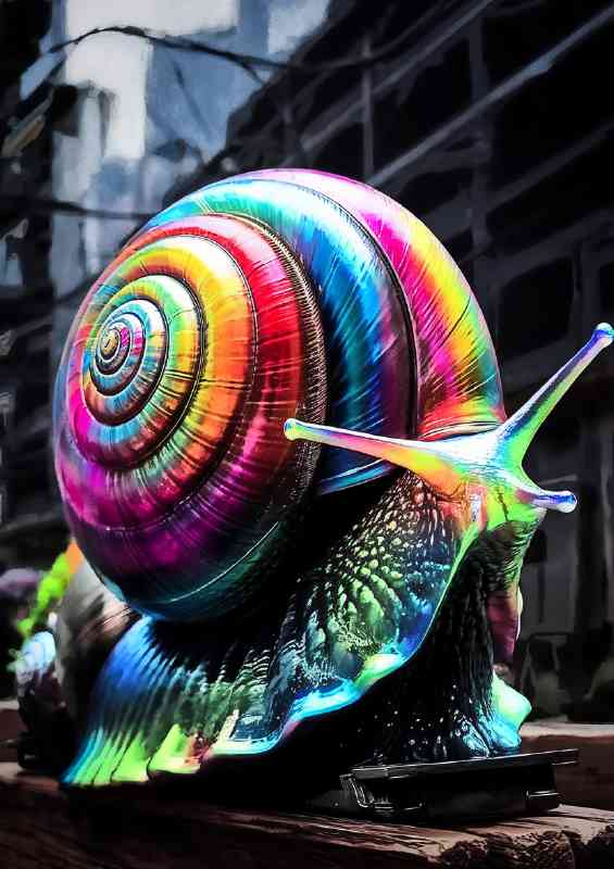 The vibrant coloured snail