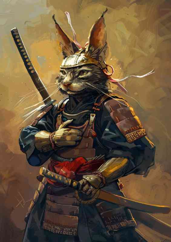 Cat long ears sanurai