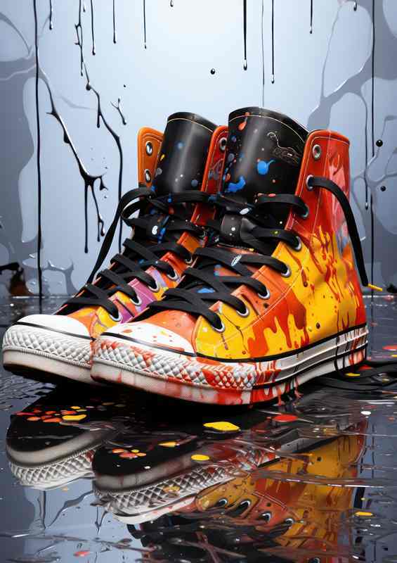 Vibrant Sneaker Artwork Steps Into Style