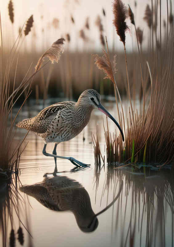 Curlews Wetland Wonder Metal Poster