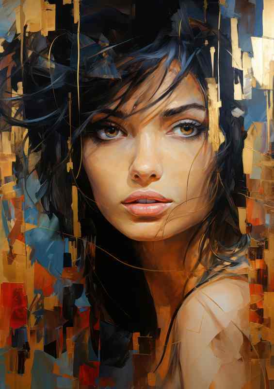 Womans Hands Crafting a Dripping Paintscape